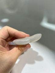 White Druzy Agate Turtle – Unique Crystal Carving for Elegant Home Decor