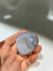 Druzy Agate Heart – Unique Crystal Heart Stone for Healing & Elegant Decor