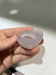 Lavender Druzy Agate Heart – Unique Crystal Heart for Healing, Meditation & Gifts