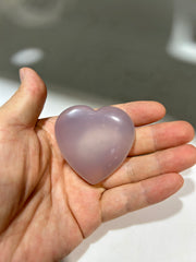 Lavender Druzy Agate Heart – Unique Crystal Heart for Healing, Meditation & Gifts