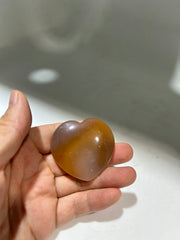 Golden Druzy Agate Heart – Unique Crystal Geode Heart for Healing, Meditation & Gifts