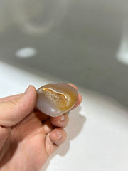 Golden Druzy Agate Heart – Unique Crystal Geode Heart for Healing, Meditation & Gifts