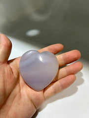 Blue Lace Druzy Agate Heart – Unique Crystal Geode Heart for Calm, Healing & Gifts