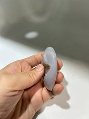 Blue Lace Druzy Agate Heart – Unique Crystal Geode Heart for Calm, Healing & Gifts