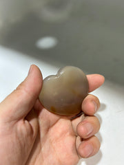 Caramel Druzy Agate Heart – Unique Crystal Heart with Natural Geode for Healing & Decor