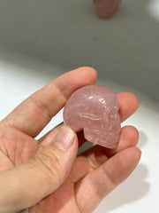 Rose Quartz Skull – Unique Crystal Skull Carving for Healing, Decor & Gifts