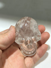 Clear Crystal Skull Carving – Unique Crystal Skull for Energy Healing Artistic Decor