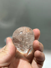 Clear Crystal Skull Sculpture – Artistic Crystal Skull for Healing, Meditation Decor