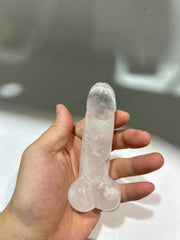 Clear Crystal Phallic Sculpture – Modern Crystal Art for Bold Home Décor Unique Gifts
