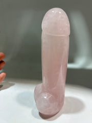 Rose Quartz Phallic Sculpture – Unique Crystal Art for Empowerment, Modern Décor & Gifting