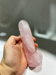 Rose Quartz Phallic Sculpture – Unique Crystal Art for Empowerment, Modern Décor & Gifting