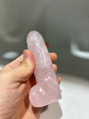 Pink Crystal Phallic Sculpture – Unique Crystal Art Ornament for Bold Home Décor Meaningful Gifts