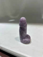 Purple Agate Phallic Sculpture – Miniature Crystal Art Ornament for Bold & Playful Décor