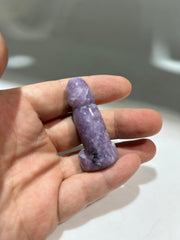 Purple Agate Phallic Sculpture – Miniature Crystal Art Ornament for Bold & Playful Décor