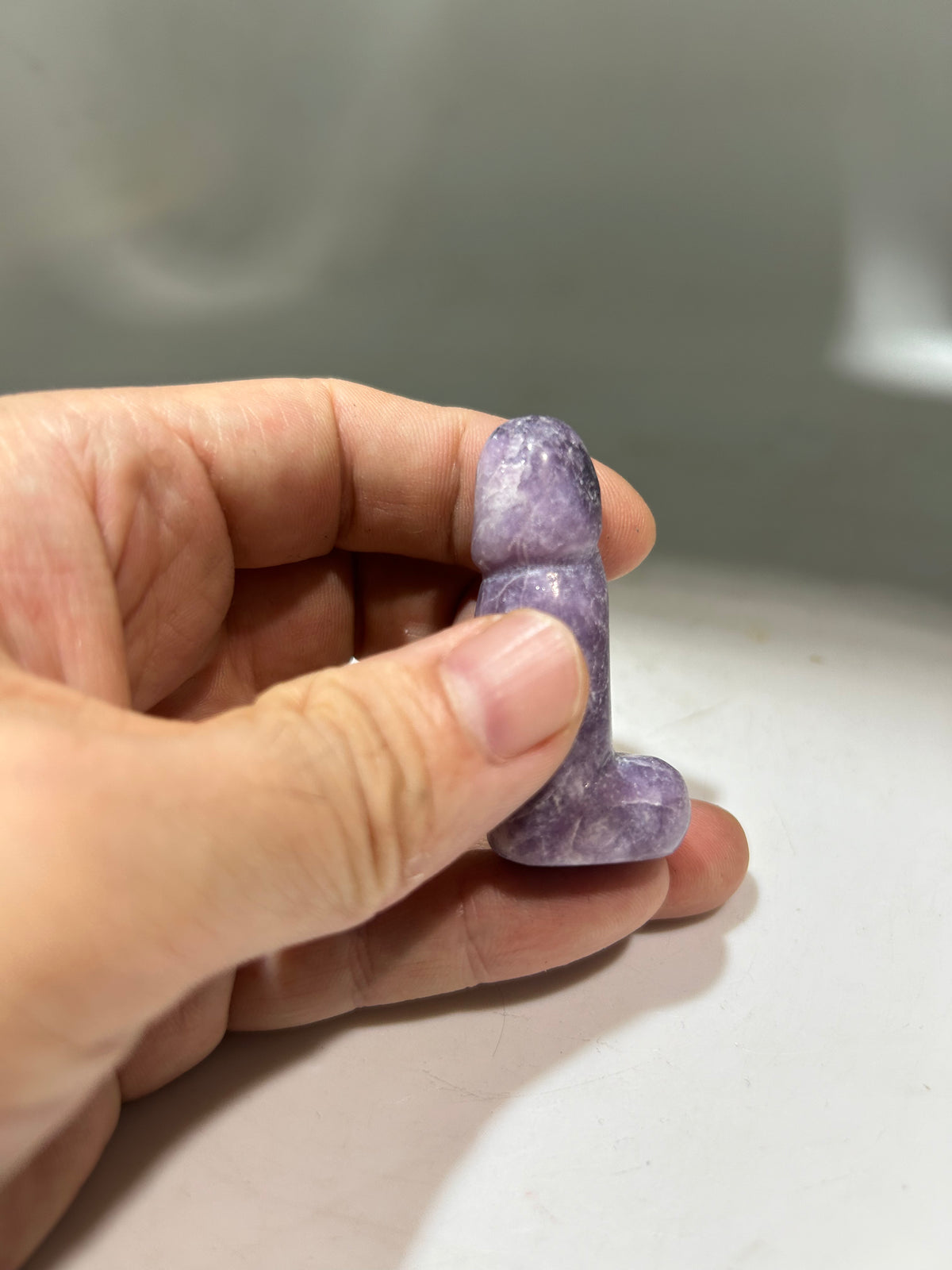 Purple Agate Phallic Figurine