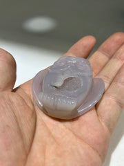 Agate Owl Figurine – Unique Druzy Crystal Sculpture for Mystical Home & Office Décor