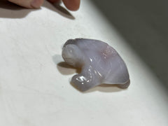 Agate Turtle Sculpture with Natural Druzy Center – Unique Crystal Animal Figurine for Home Décor