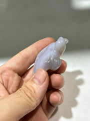 Agate Turtle Sculpture with Natural Druzy Center – Unique Crystal Animal Figurine for Home Décor