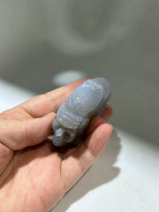 Agate Chief Skull Figurine – Unique Crystal Sculpture with Feathered Headdress | Artisan Crystal Décor