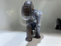 Blue Agate Geode Elephant Figurine – Unique Crystal Animal Sculpture