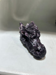 Cosmic Curiosity Sphalerite Dragon Head – Tarot Constellation Hand-Carved Crystal for Mystical Seekers