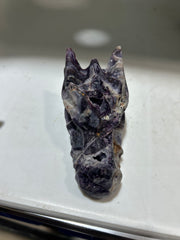 Curious Constellation Sphalerite Dragon Head – Hand-Carved Tarot Crystal for Cosmic Insight