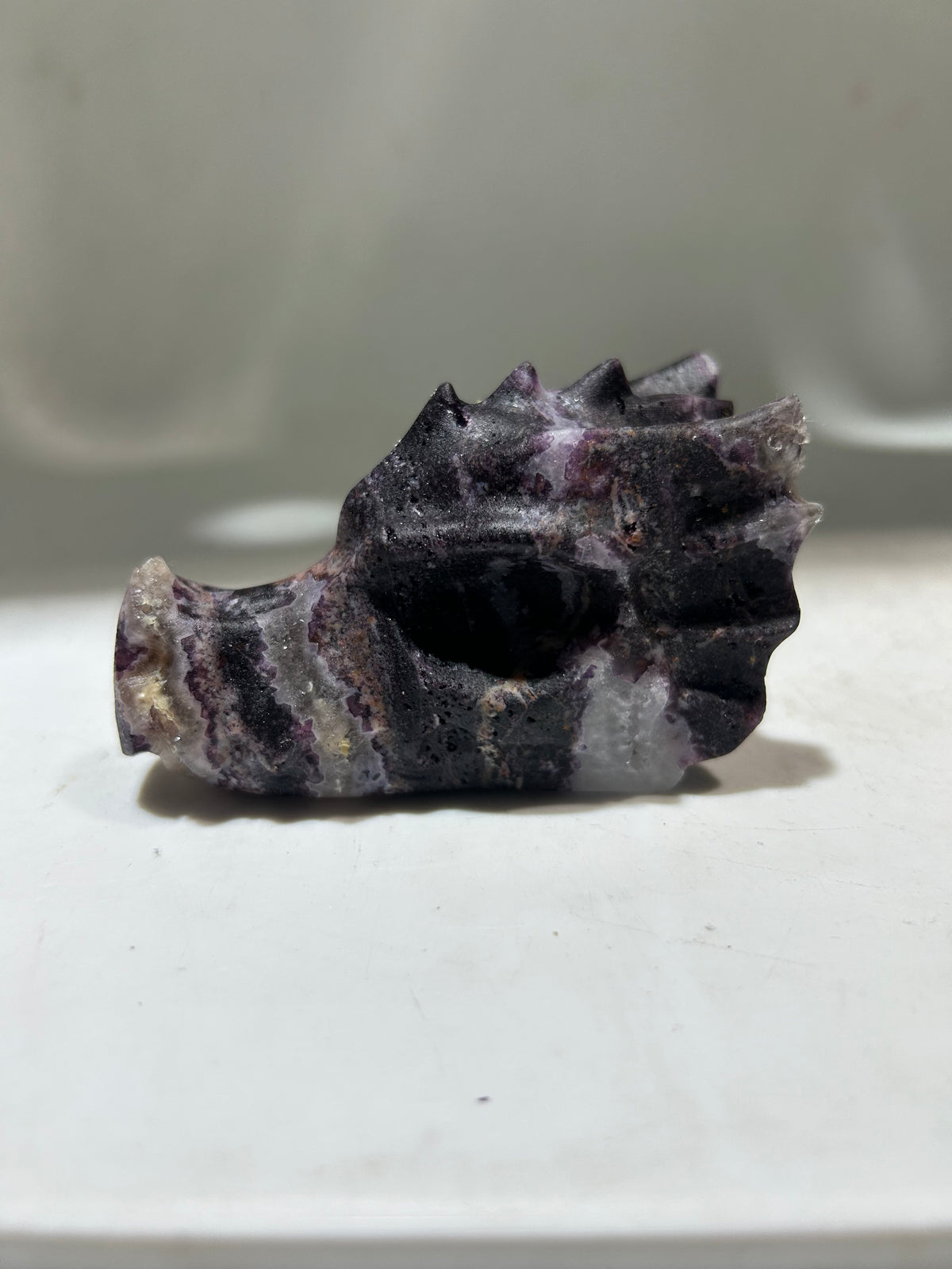 Curiosity Constellation Sphalerite Dragon Head – Hand-Carved Crystal Sculpture for Intuition & Cosmic Wonder