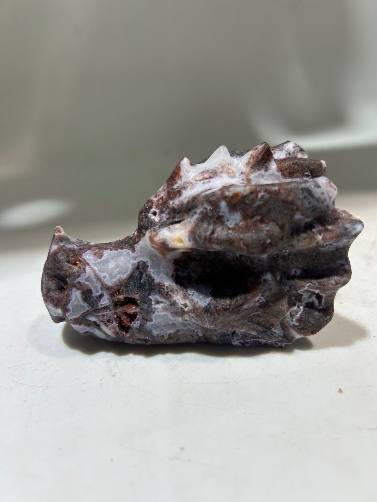 Curiosity Constellation Sphalerite Dragon Head – Hand-Carved Crystal Sculpture for Intuitive Exploration & Cosmic Wonder