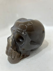 Mystery Mix Constellation Agate Skull – Hand-Carved Cosmic Crystal for Tarot, Intuition & Spiritual Awakening