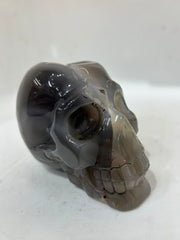 Mystery Mix Constellation Agate Skull – Hand-Carved Cosmic Crystal for Tarot, Intuition & Spiritual Awakening