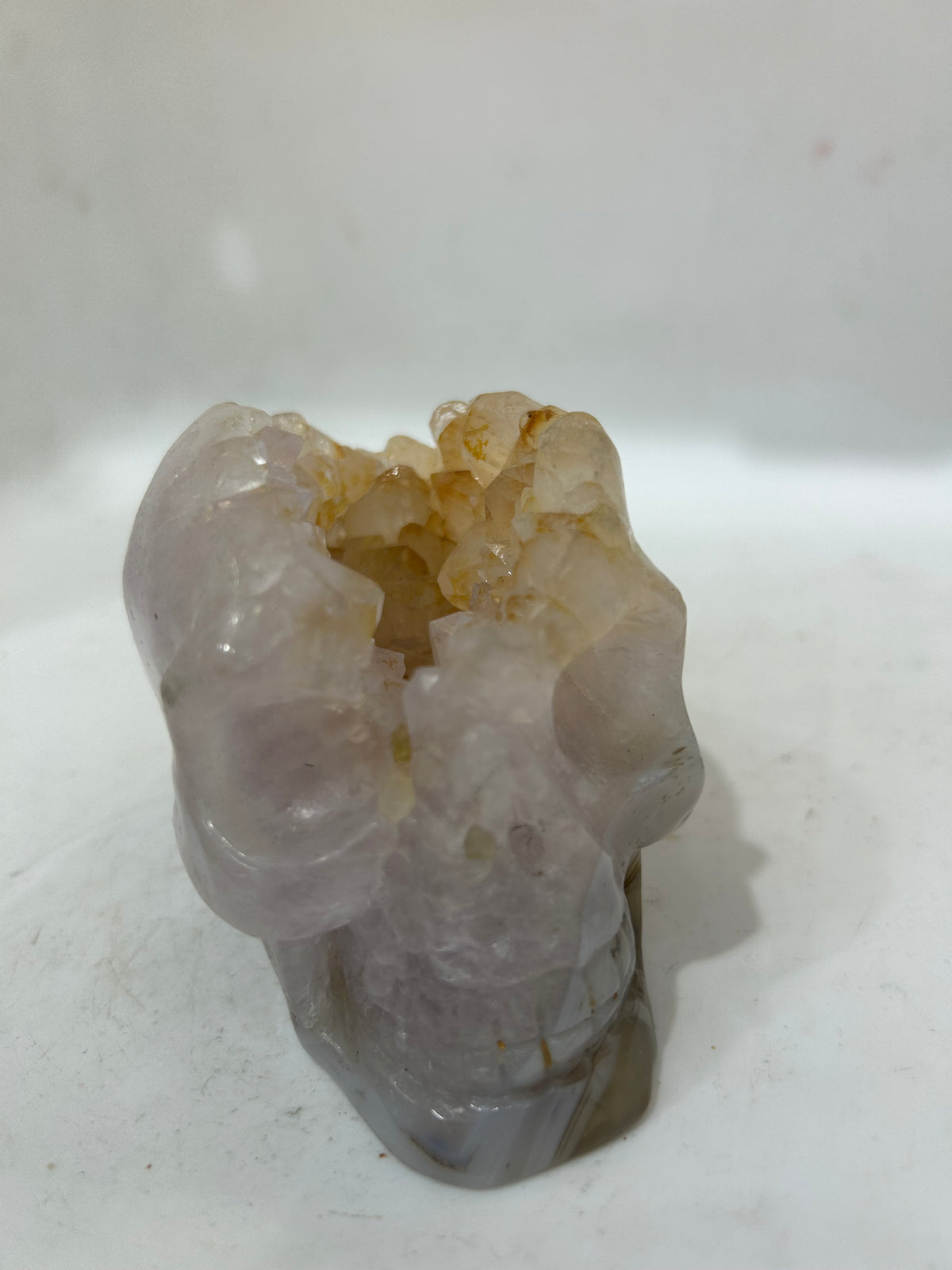 Mystery Mix Constellation Druzy Agate Skull – Celestial Crystal for Tarot, Intuition & Cosmic Energy