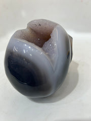 Mystery Mix Constellation Agate Skull – Hand-Carved Cosmic Crystal for Tarot, Intuition & Celestial Energy