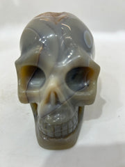 Mystery Mix Constellation Agate Skull – Cosmic Crystal for Tarot, Intuition & Celestial Wisdom