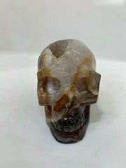 Mystery Mix Constellation Agate Skull with Natural Druzy – Hand-Carved Celestial Crystal for Tarot, Meditation & Intuitive Energy