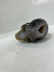 Mystery Mix Constellation Agate Skull – Hand-Carved Cosmic Crystal for Tarot, Intuition & Energy Work