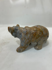 Handcrafted Agate Bear Sculpture