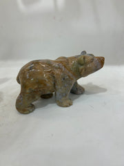 Handcrafted Agate Bear Sculpture