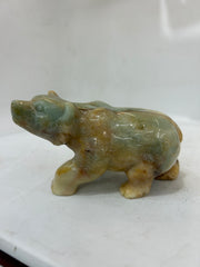 Handcrafted Agate Bear Figurine - Unique Natural Stone Sculpture