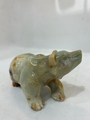 Handcrafted Agate Bear Figurine - Unique Natural Stone Sculpture