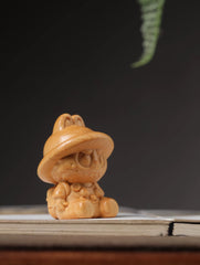 Labubu Handcrafted Wooden Figurine