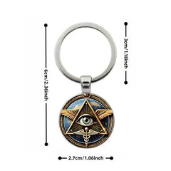 All-Seeing Eye Alloy Keychain – Mystical Symbolism Pendant
