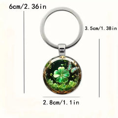 Lucky Clover Alloy Keychain