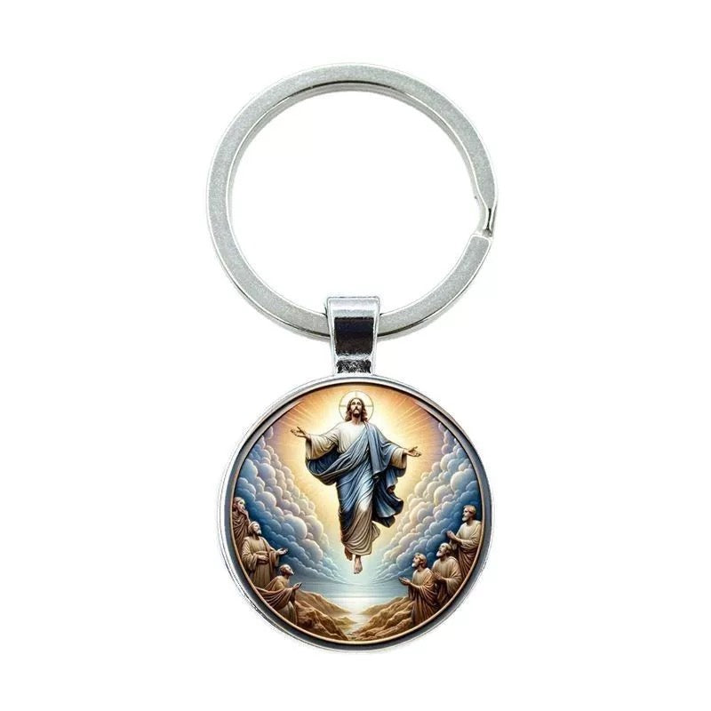 Ascension of Jesus Alloy Keychain – Inspirational Religious Art