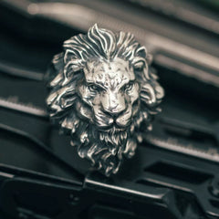 Lion Head Alloy Ring – Bold &amp; Fierce Statement Jewelry for Men