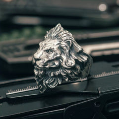 Lion Head Alloy Ring – Bold &amp; Fierce Statement Jewelry for Men