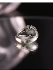 Nordic Compass Star Alloy Ring – Vintage Gold &amp; Silver Tone