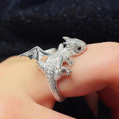 Cute Dragon Wrap Ring – Adjustable Alloy Fantasy Jewelry