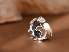 Vintage Alloy Bat Skull Ring