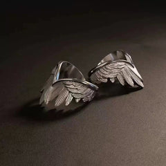 Angel Wings Adjustable Ring – Alloy Feather Design