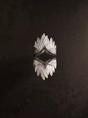 Angel Wings Adjustable Ring – Alloy Feather Design